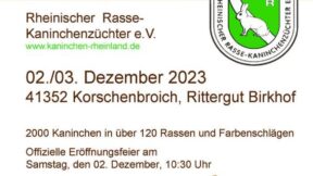 68. Landesverbandsschau Rheinland 2023 in Korschenbroich
