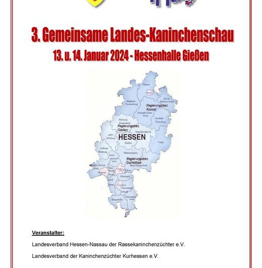 3. Gemeinsame Landesverbandsschau Hessen-Nassau und Kurhessen 2024 in Gießen
