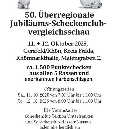 50. Jubiläums-Schecken-Club-Vergleichsschau