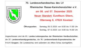 Landesschau des LV Rheinland am 06. & 07.12.2025