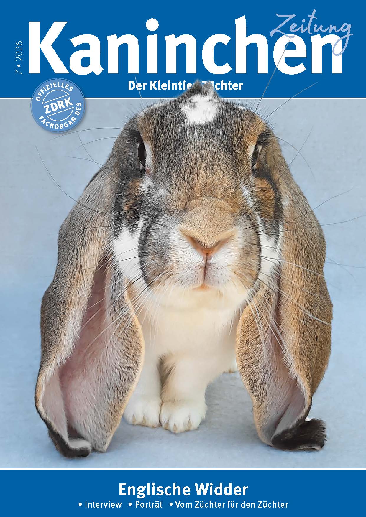 Titelseite KaninchenZeitung 7/2026