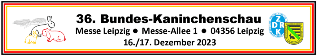 36. Bundes-Kaninchenschau 2023 in Leipzig - Banner