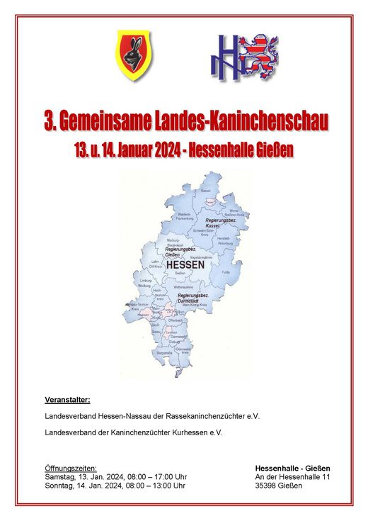 3. Gemeinsame LV-Schau Hessen 2024 in Gießen, Plakat