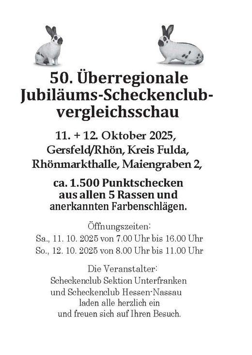Schecken-Club-Vergleichsschau 2025 in Gersfeld